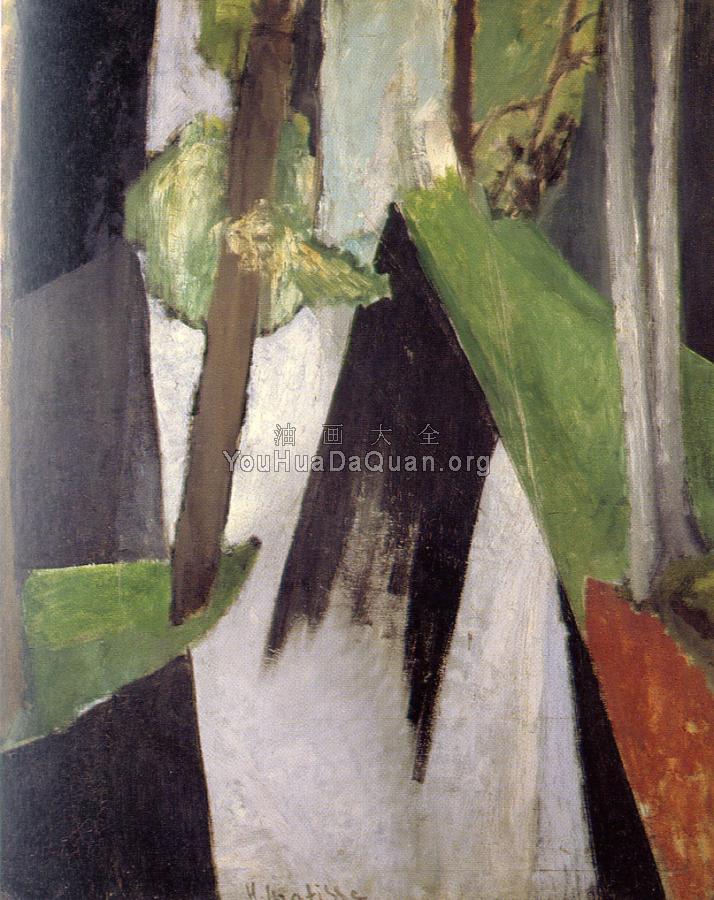 一束阳光，平淡的树林 - 亨利·马蒂斯